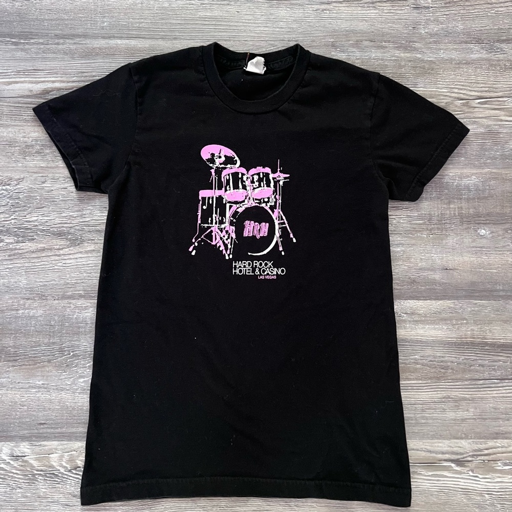 HARD ROCK HOTEL AND CASINO VEGAS black t-shirt- sz. Small